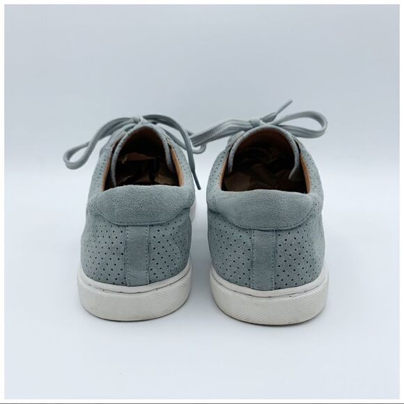 CASLON Gray Perforated Leather Sneakers Laced - Picture 8 of 12
